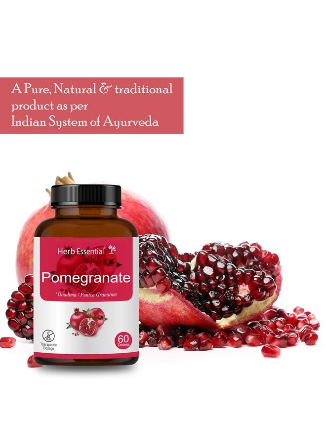 Herb Essential حبوب الرمان الأساسية 500 ملغ، 60 قرص (عبوة من 2) - Image 5