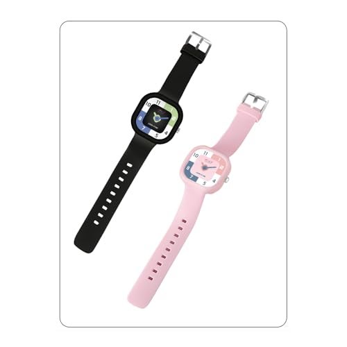 SPIKY Analog Watch For Kids Combo ( Black & Pink) | Water Resistant & Lightweight | Durable, Soft Silicone Strap | Stylish Unisex Birthday Gift | Analogue Wrist Watches For Boys & Girls | Age 3-14 Yrs | Pack of 2 - Image 2