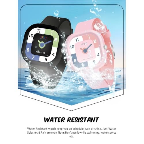 SPIKY Analog Watch For Kids Combo ( Black & Pink) | Water Resistant & Lightweight | Durable, Soft Silicone Strap | Stylish Unisex Birthday Gift | Analogue Wrist Watches For Boys & Girls | Age 3-14 Yrs | Pack of 2 - Image 5