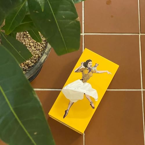 PLAYABLE ART Flying Skirt® Tissue Box - The Original Award-Winning Lady Skirt Design, Resin Pop Art, Weighted Metal Base, Made in Korea, Premium Gifts & Novelty Home Decor by Spextrum (Orange) - Image 4