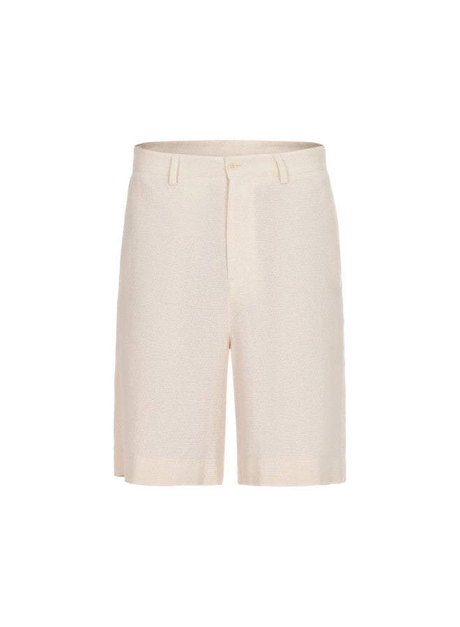 Zara شورتات برمودا قطنية خفيفة الوزن للرجال بتصميم محبوك مريح ومتعدد الاستخدامات - Image 2