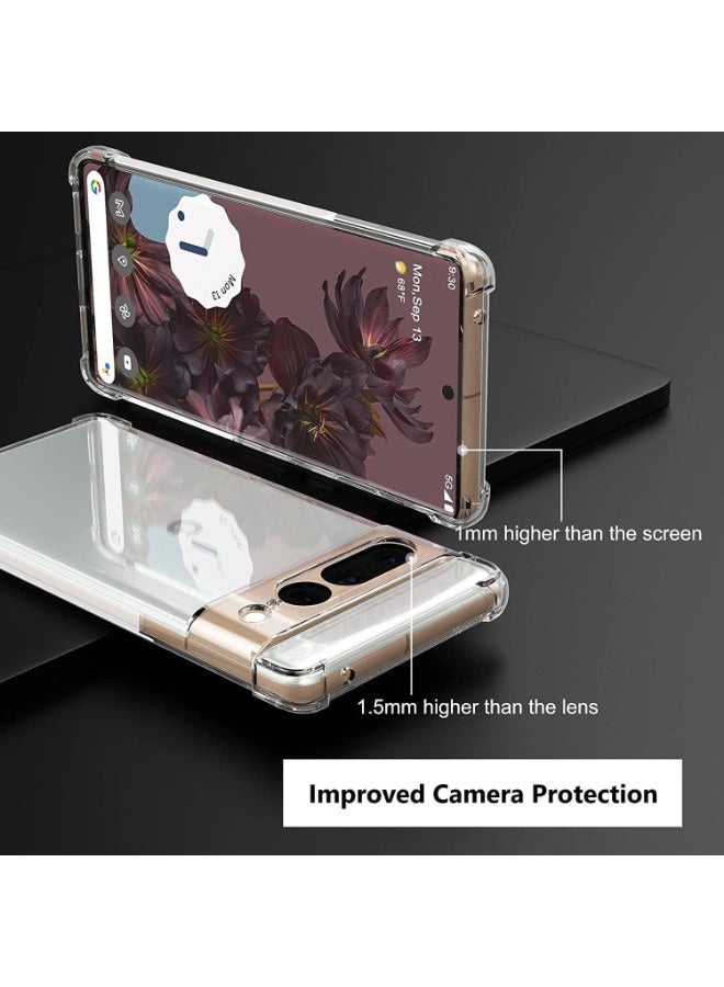 Google Pixel 7 Pro Clear Case, Shockproof [Ultra Slim] Scratch Resistant Gel Rubber Silicone [Protective Case] Phone Cover For Google Pixel 7 Pro - Clear - Image 5