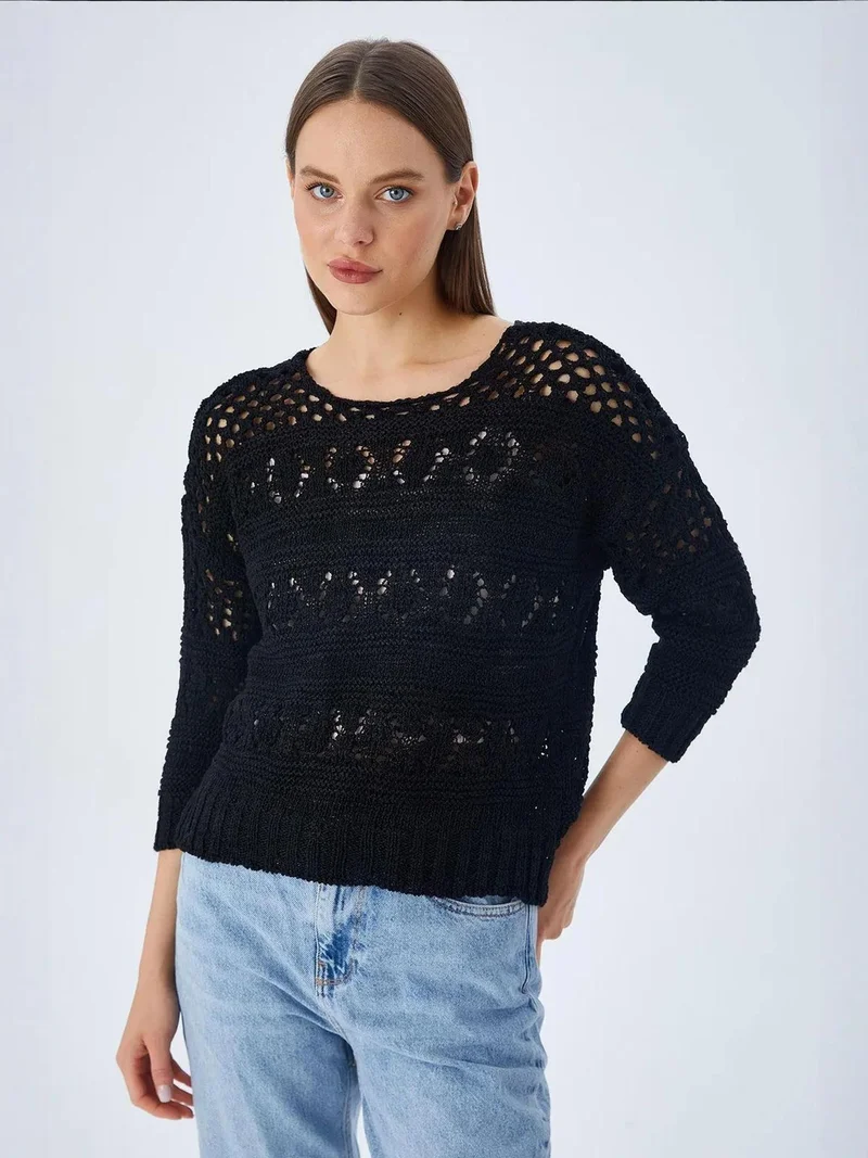 MixRay Mixray Openwork Knit Sweater