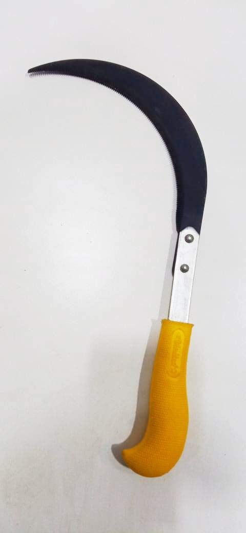 FTE FTE Yellow Pruning curved saw Fiber Handle Traditional handsaw light weight for Grass Cutting Gardening and Agriculture purpose Medium Size 33 cm  - Image 2