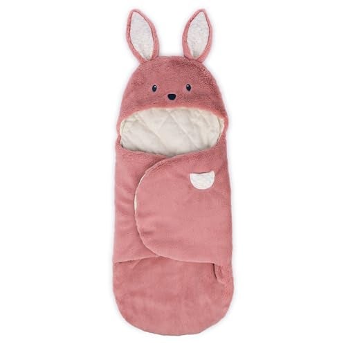 GUND Baby Oh So Snuggly Bunny Blanket Wrap Plush Hooded Baby Blanket Wrap for Newborns PinkCream 26 - Image 1