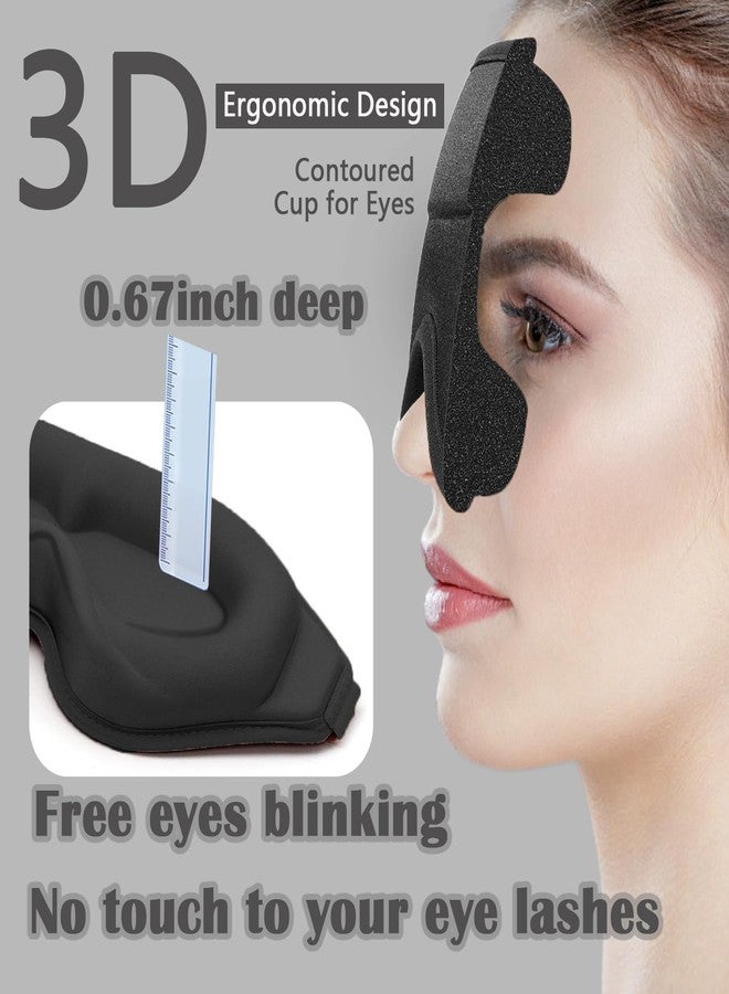 gusonse Black Sleep Mask for Men Eyelash Extension, Eye Mask for Lash Extensions No Pressure 3D Sleep Mask, Women Sleep Protector Eye Shade Cover for Travel Yoga Nap - Image 2