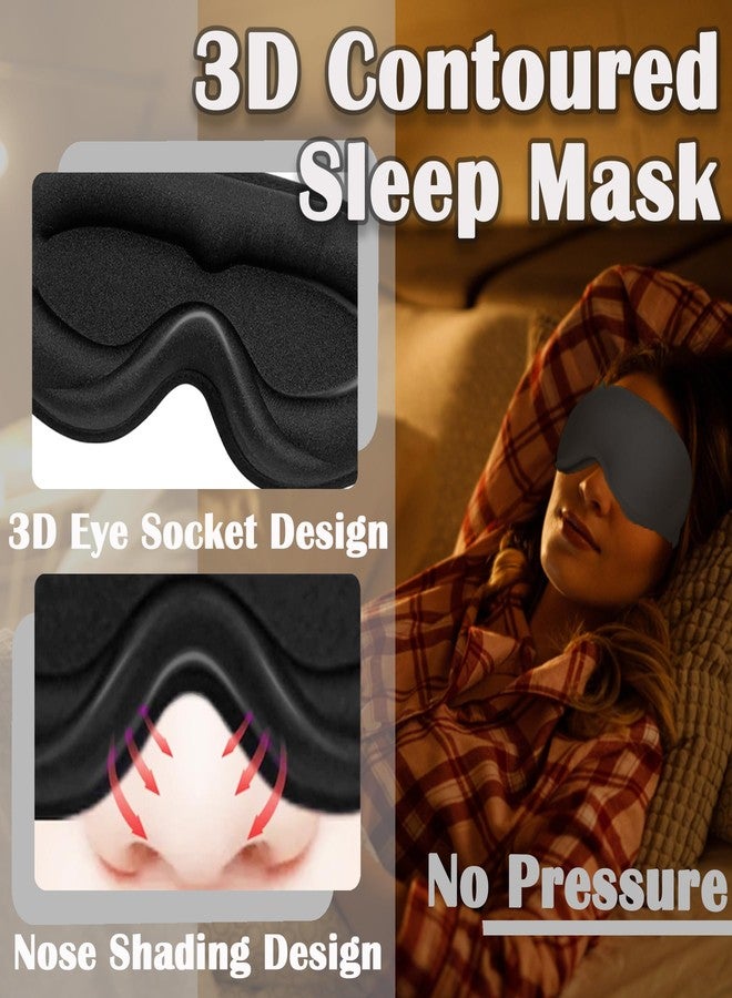 gusonse Black Sleep Mask for Men Eyelash Extension, Eye Mask for Lash Extensions No Pressure 3D Sleep Mask, Women Sleep Protector Eye Shade Cover for Travel Yoga Nap - Image 3
