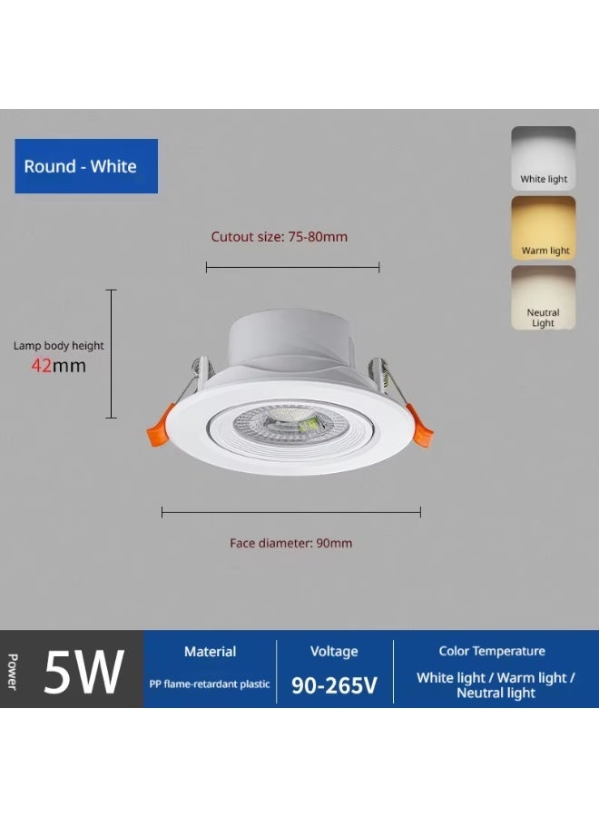 Spex LED Spotlight 7W 3000K Warm White | Energy Saving Spot Light Bulb | Indoor Ceiling & Accent Lighting for Home, Office & Retail, Lumen 630,25000 HOURS,50/60HZ - Image 1