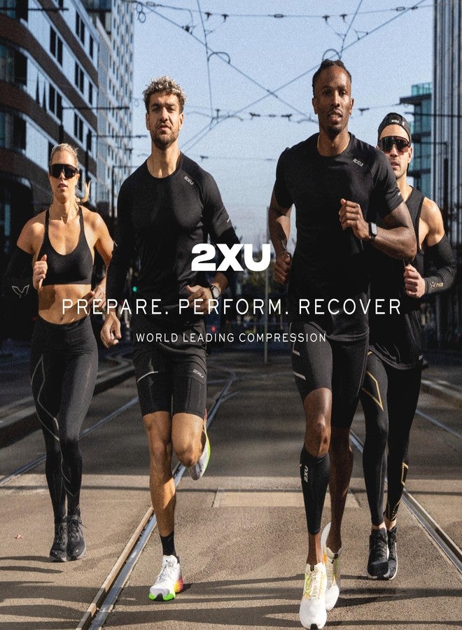 2XU Vectr Light Cushion No Show Compression Socks - Provides Advanced Support for Running - Blue/Grey - Size Medium (Men's Size 6-8.5, Women's Size 7.5-9.5) - Image 2