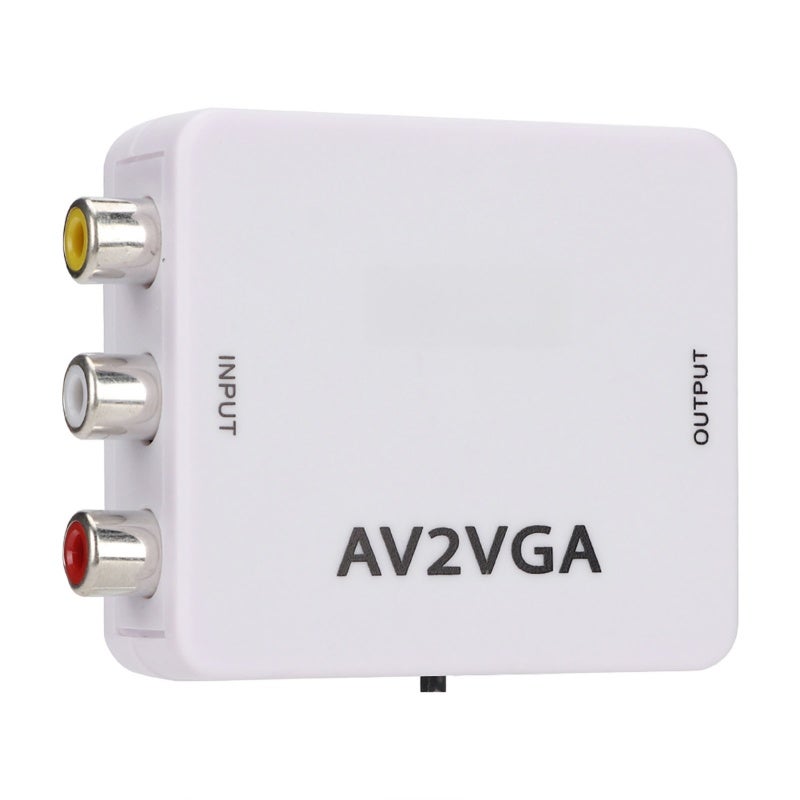 محول Mini AV إلى VGA للتوصيل والتشغيل - محول AV إلى VGA بدون الحاجة إلى تعريف - محول فيديو لأجهزة DVD وصناديق الاستقبال والشاشات - Image 3