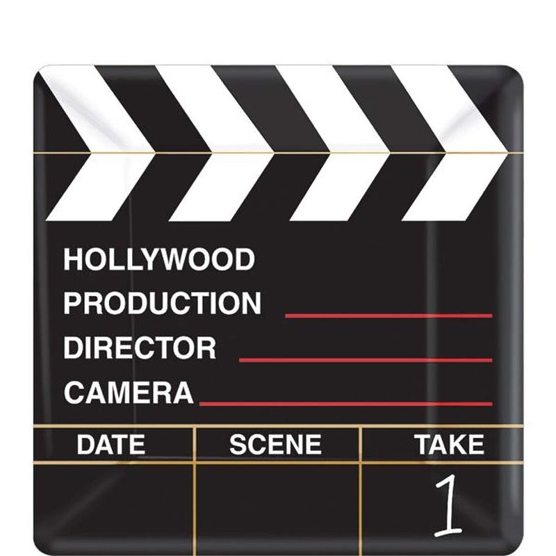 Amscan Directors Cut Square Plastic Plates 7 Multicolor Pack of 18 - Image 2