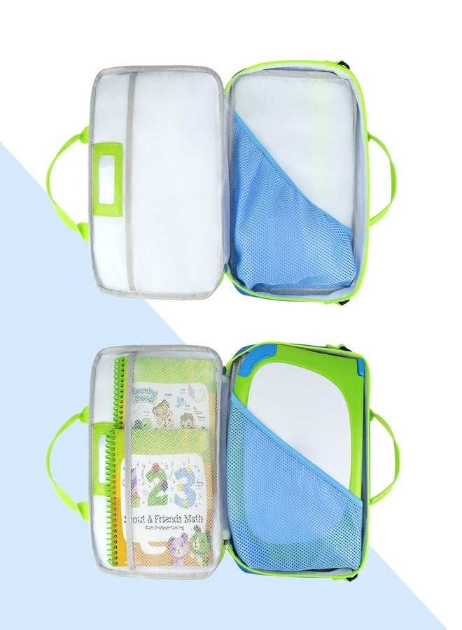 Annmore Carrying Case compatible wiht LeapFrog LeapStart 3D Learning System, with Multiple Compartments to Hold up to 9 Books (Blue/Green) - Image 2