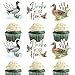 Balterever Mallard Duck Gender Reveal Decorations 24PCS Drake Or Hen Gender Reveal Cake Cupcake Toppers Duck Hunting Baby Shower Table Decorations for Drake or Hen Supplies - Image 2