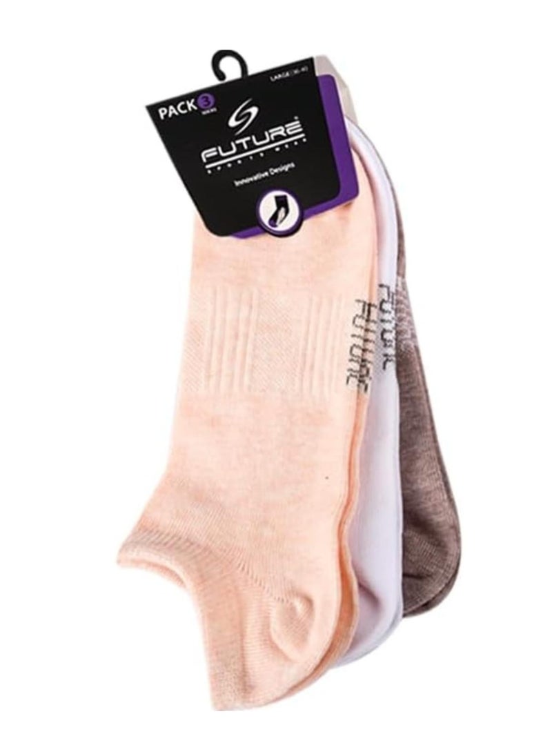 Future Future Socks Low cut for women Pack of  3 size 36-40 Multicolor  - Image 1