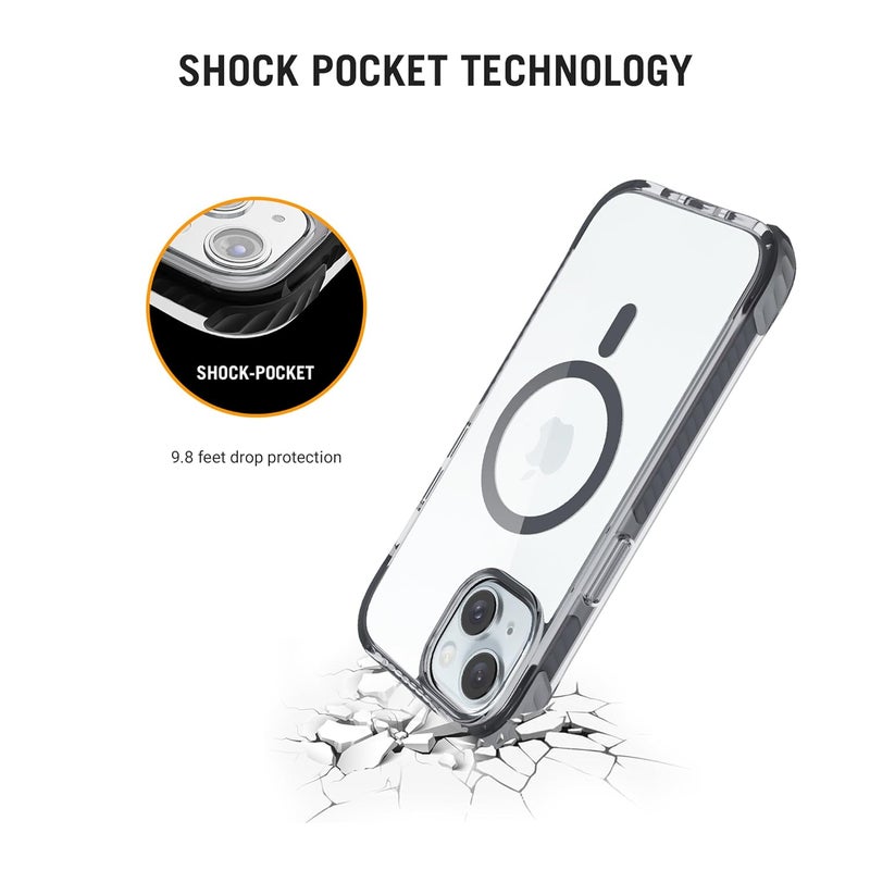 Daily Objects Case for iPhone 15 Compatible with Mag-Safe Wireless Charging, Reflex Slim Shockproof Back Cover - Polycarbonate ,Transparent - Image 2