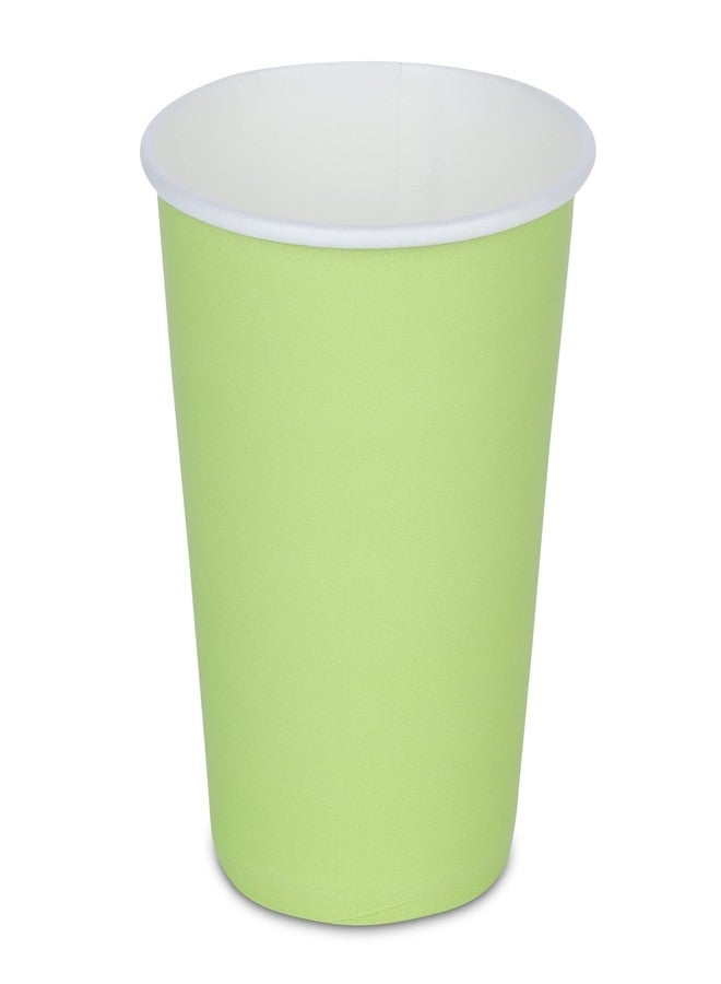 e kysa basics Paper Disposable Tea/Coffee Cups, Set of 50 pcs, 250 ml - Light Green - Image 1