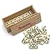 CHH Double 6 Jumbo Size Faux Tiles with Spinner in Wooden Box Cream - Image 3