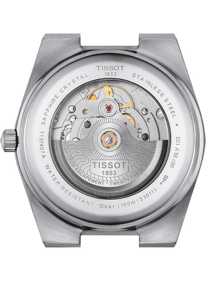Tissot PRX T137.407.16.051.00 – Automatic Men's Watch, Leather Strap, Black - Image 4