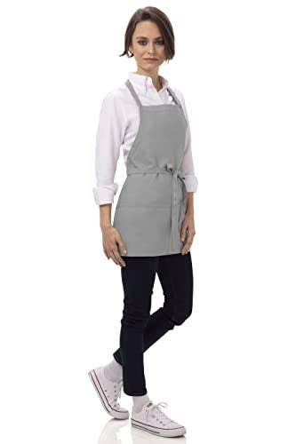 Chef Works Unisex Three Pocket Apron Grey One Size - Image 3