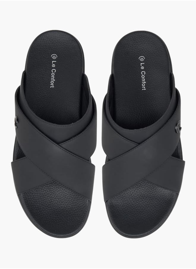 Le Confort - Men's Cross Strap Slip-On Sandals - Image 1