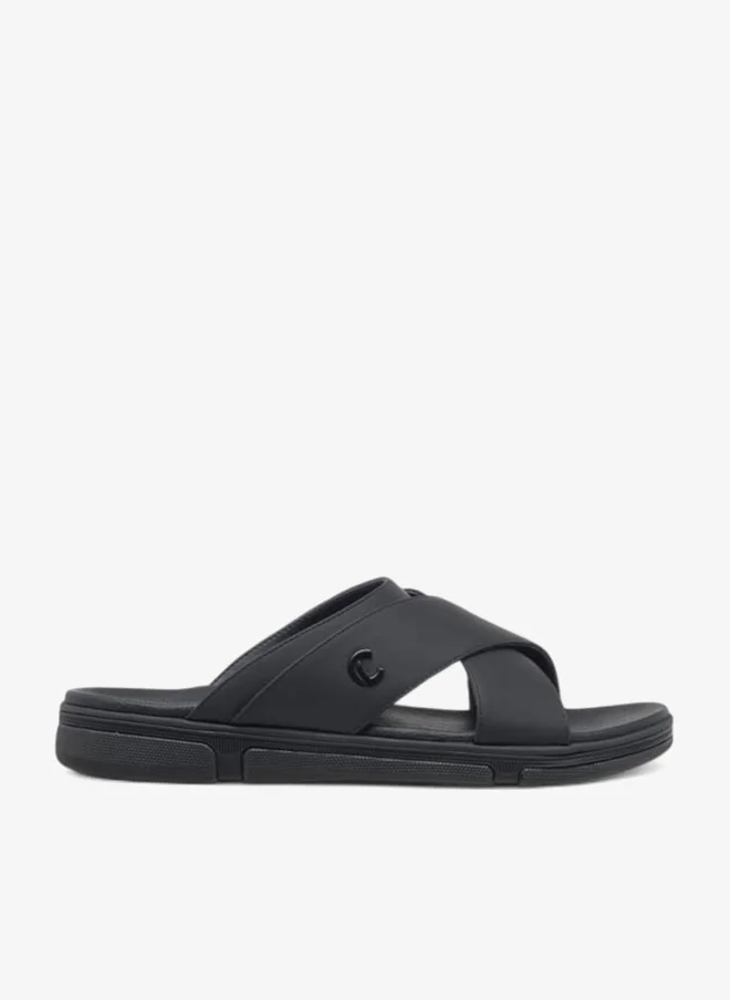 لو كونفورت صنادل رجالية سهلة الارتداء بحزام متقاطع