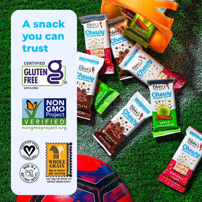 Blake's Seed Based Blake’s Seed Based Chewy Granola Bars - Apple Cinnamon (5 Count), Vegan, Gluten Free, Nut Free & Dairy Free, Healthy Snacks for Kids or Adults, School Safe, Low Calorie Soy Free Snack - Image 2
