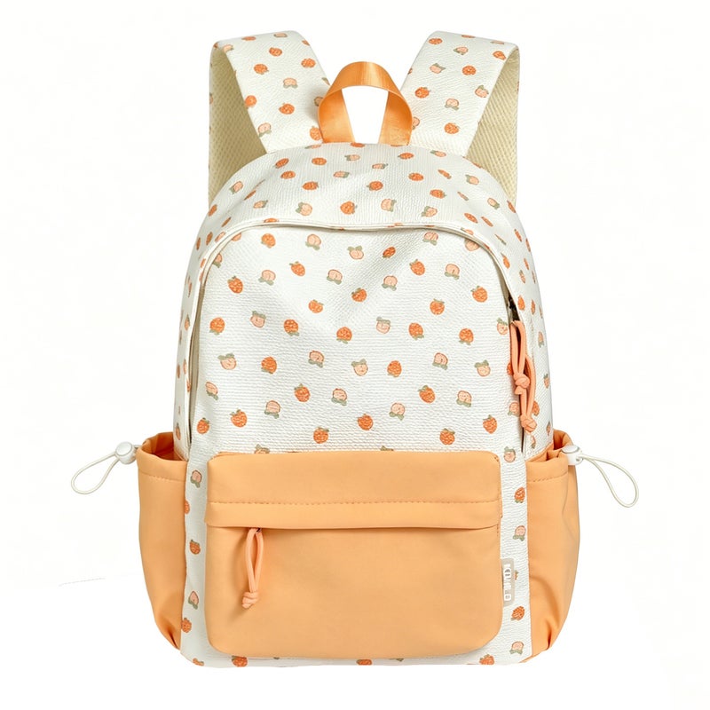Fruit Print Student Backpack for Teen Girls, Cute Lightweight Travel Daypack - Image 5