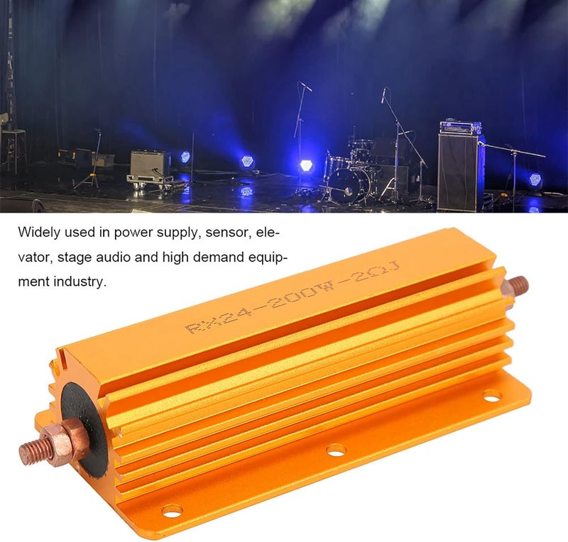 RX24 Professional 200W 2R High Power Resistor, Aluminum Housing Electrical Component, Industrial Grade Resistor with Mounting Holes for Heat Dissipation, Durable Electronic Part fo - Image 5