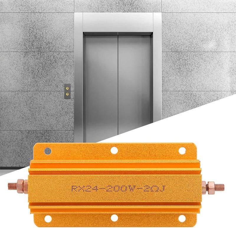 RX24 Professional 200W 2R High Power Resistor, Aluminum Housing Electrical Component, Industrial Grade Resistor with Mounting Holes for Heat Dissipation, Durable Electronic Part fo - Image 2