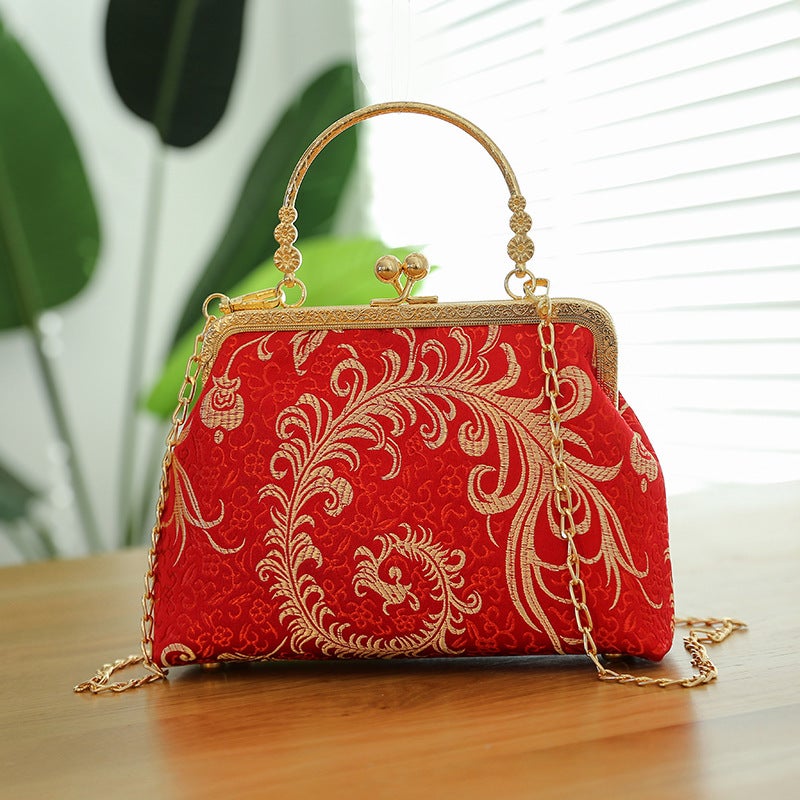Chinese Style Embroidered Cheongsam Bag Women's Chinese Style Hanfu Elegant Retro Handbag Antique Small Bag Hand Bag in Stock - Image 1
