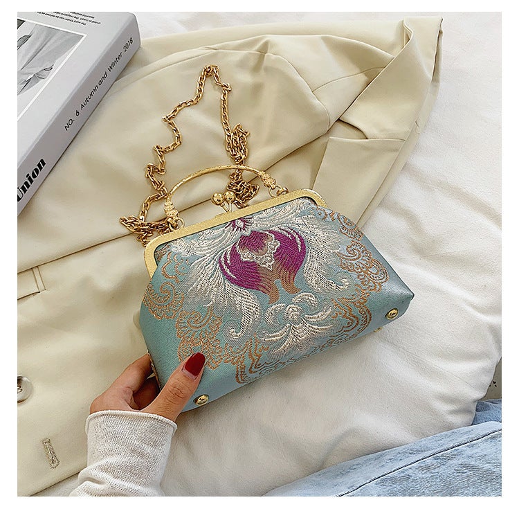 Chinese Style Embroidered Cheongsam Bag Women's Chinese Style Hanfu Elegant Retro Handbag Antique Small Bag Hand Bag in Stock - Image 2