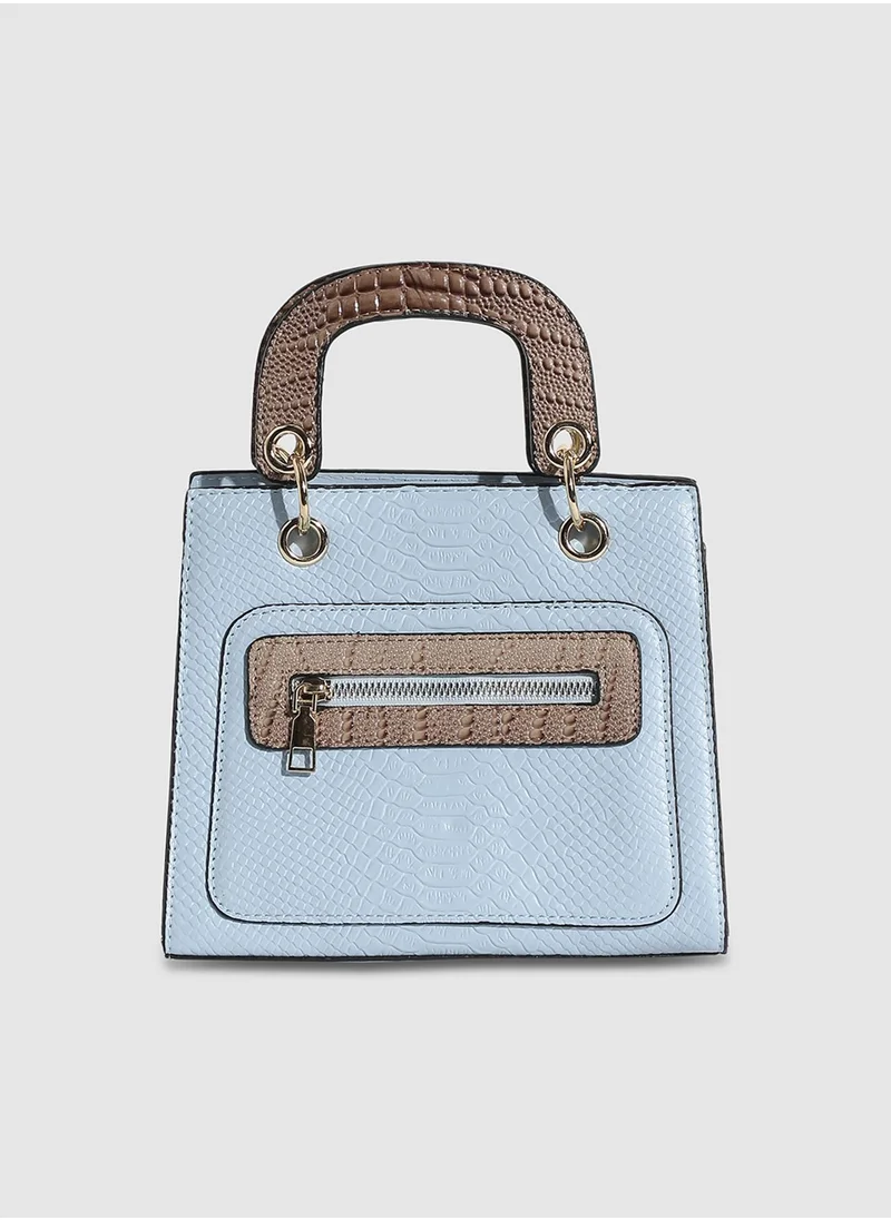 Haute Sauce Croc Mini Handbag - Blue