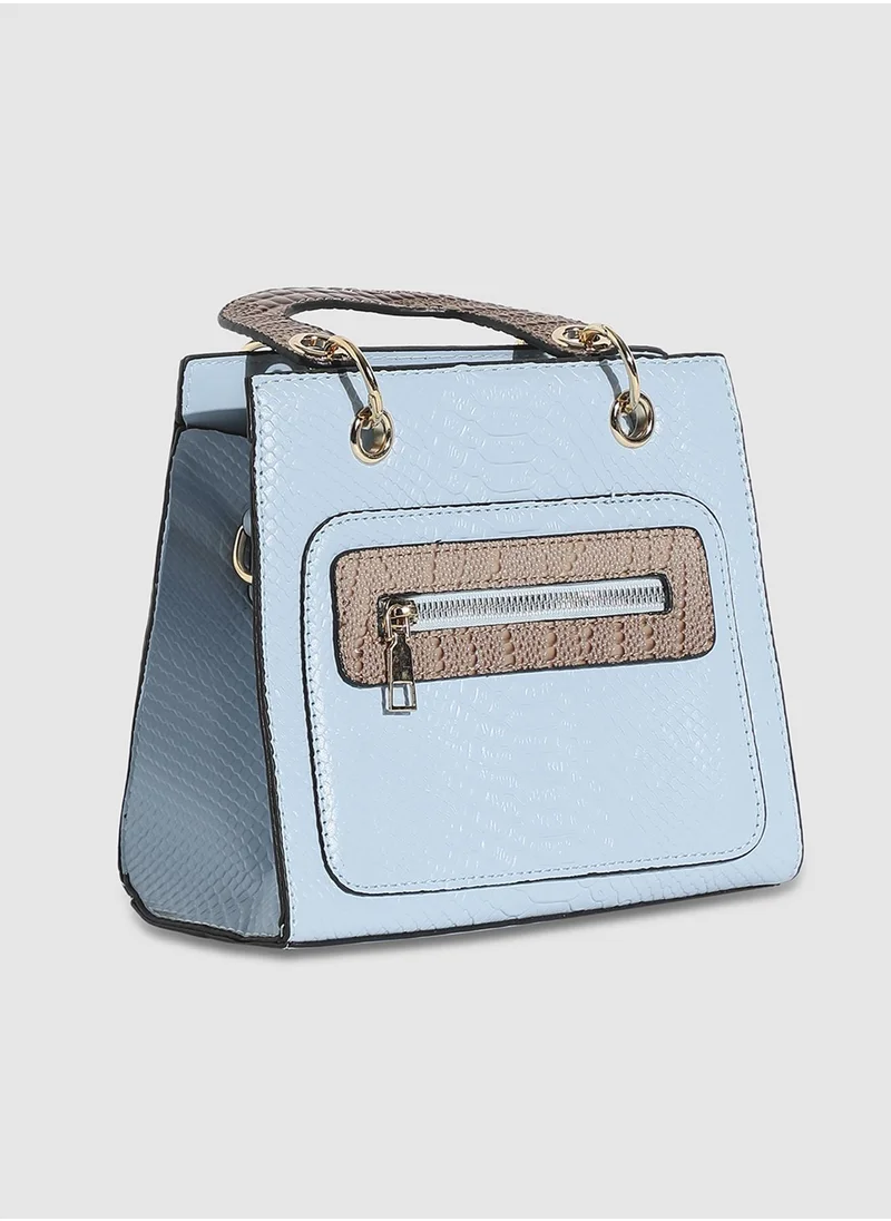 Haute Sauce Croc Mini Handbag - Blue