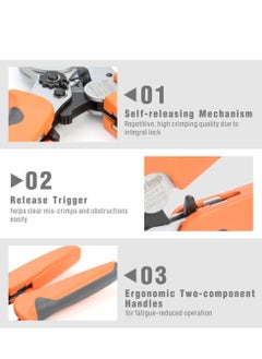 Excefore Wire Ferrule Crimping Tool, Square Self-Adjustable, for AWG23-10 Bootlace End-Sleeves Ferrule, Ratcheting Wire Crimping Plier  - Image 2
