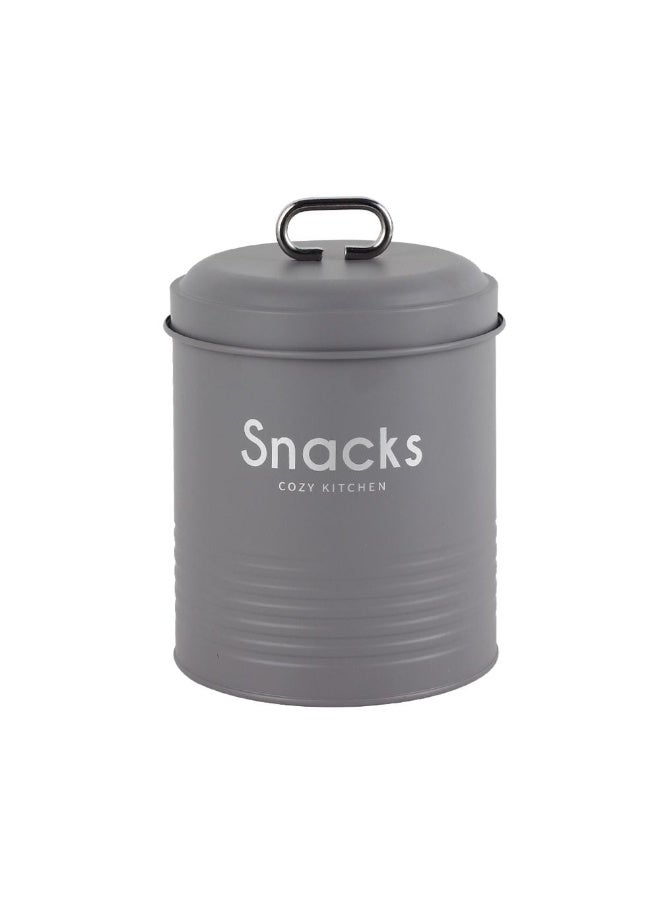 DANUBE HOME Gravitas 2-Piece Metal Storage Jar Set – Durable & Stylish Storage Containers, Airtight, Rust-Resistant, Perfect for Kitchen Organization, Pantry Storage & Home Use Grey -2000Ml  - Image 4