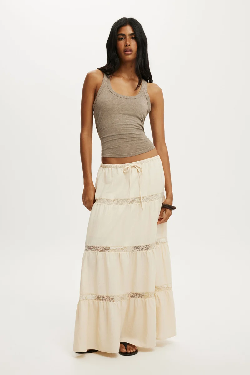 كوتون اون Haven Multi Tiered Maxi Skirt
