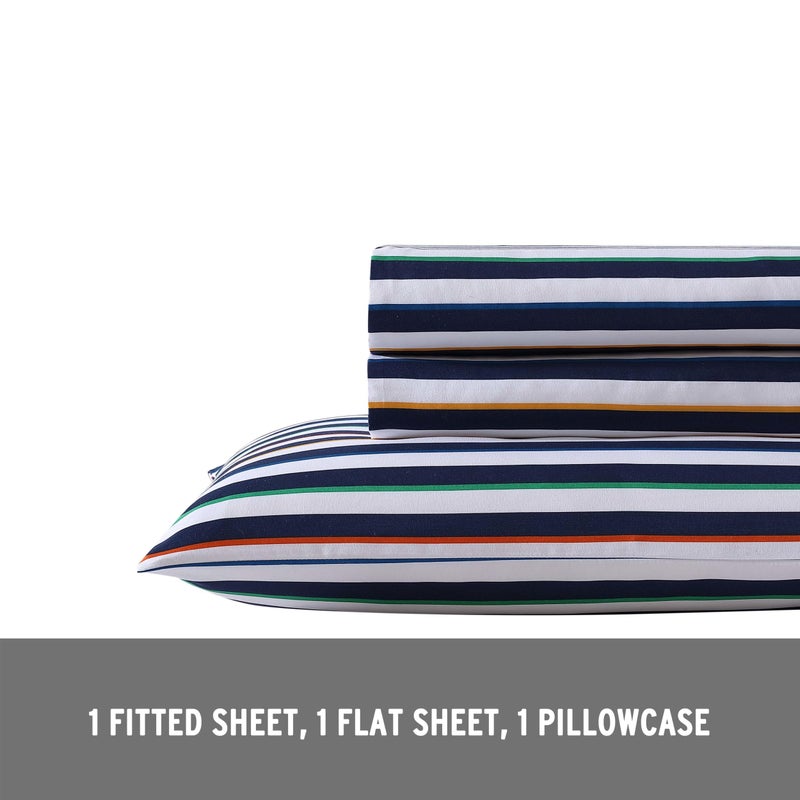 Eddie Bauer Kids - Twin XL Sheets  Stain Resistant Kids Bedding  Ideal for Toddler Bedding Set (Stripes Game Blue  Twin XL) - Image 5