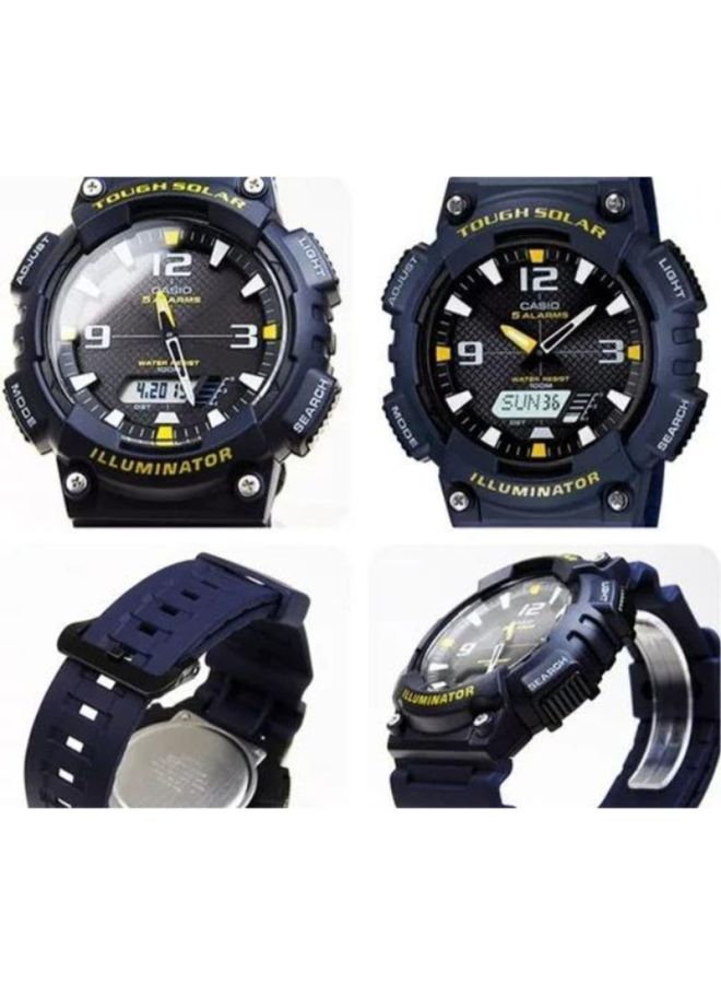 CASIO Men Resin Analog & Digital Wrist Watch AQ-S810W-2A - 47 mm - Blue - Image 4