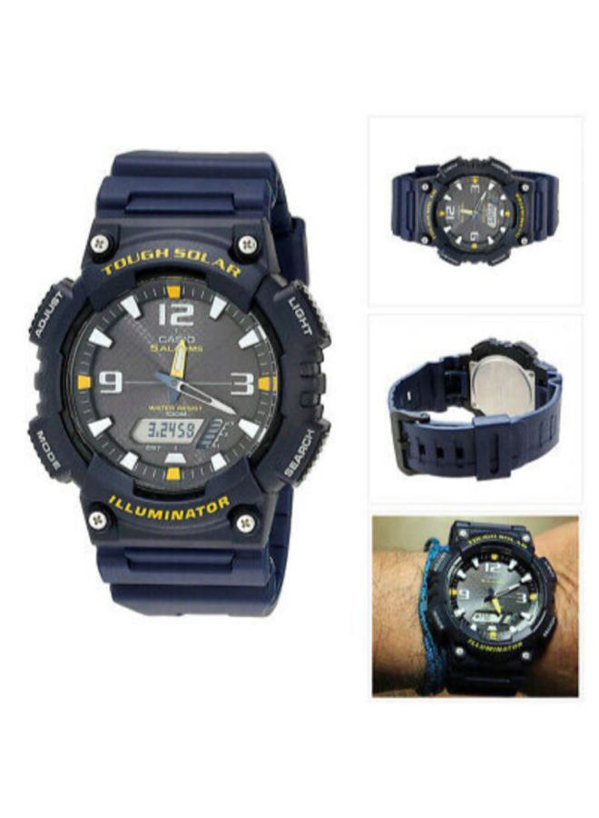 CASIO Men Resin Analog & Digital Wrist Watch AQ-S810W-2A - 47 mm - Blue - Image 5