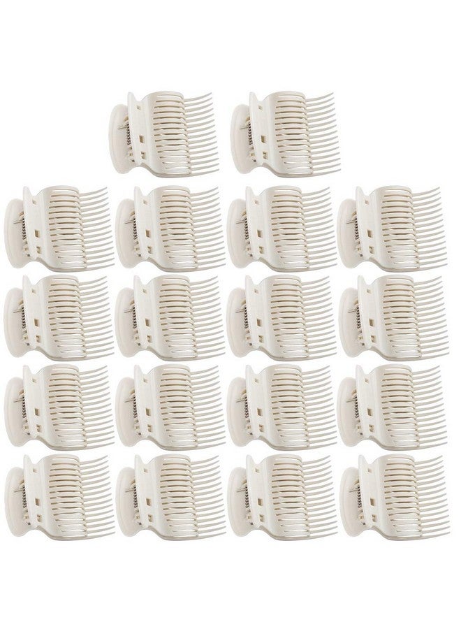 Aniann 18 قطعة من مشابك بكرات الشعر الساخنة البلاستيكية مشابك بكرات الشعر البديلة لبكرات الشعر الصغيرة والمتوسطة والكبيرة والضخمة (أبيض) - Image 2
