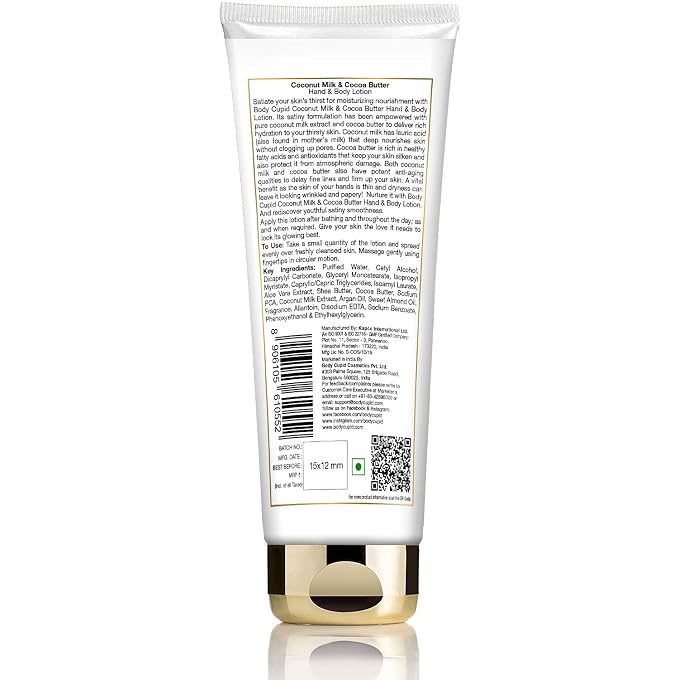 Body Cupid Coconut Milk and Cocoa Butter Body Lotion with Coconut Milk Extract and Cocoa Butter - 200 ml - Image 2