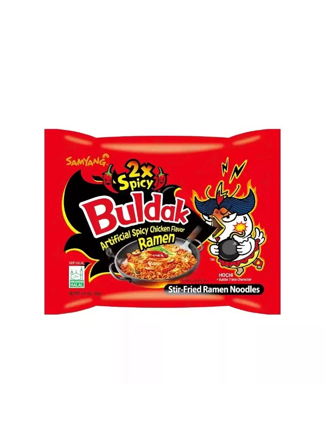 Buldak Hochi 2X Hot Chicken Flavor Ramen Fried Instant Noodle- 140gms - Image 3