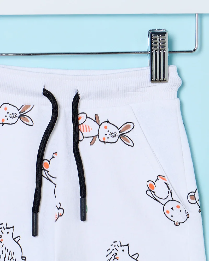 ردتاغ Infant Boys White Printed Shorts