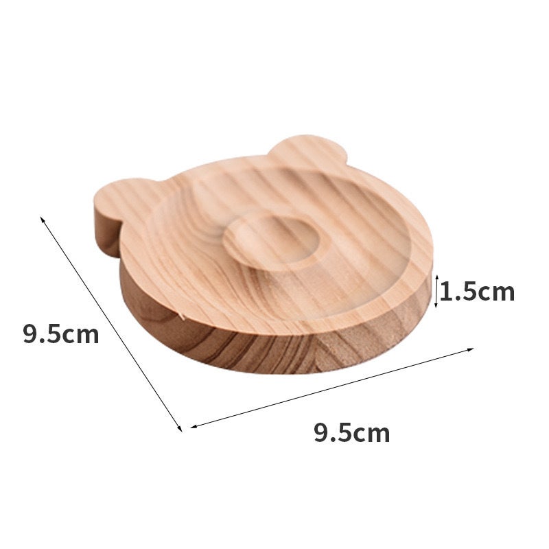 Wooden Bracelet Display Tray Jewelry Props Bear 