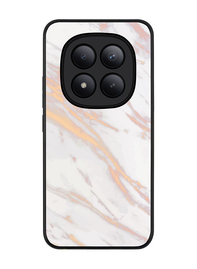 For Xiaomi Redmi Note 15 Pro+ / Poco M8 Pro Case,Slim fit Camera Protection, Shockproof Thin Phone cover  - Marble Print Gold Grey