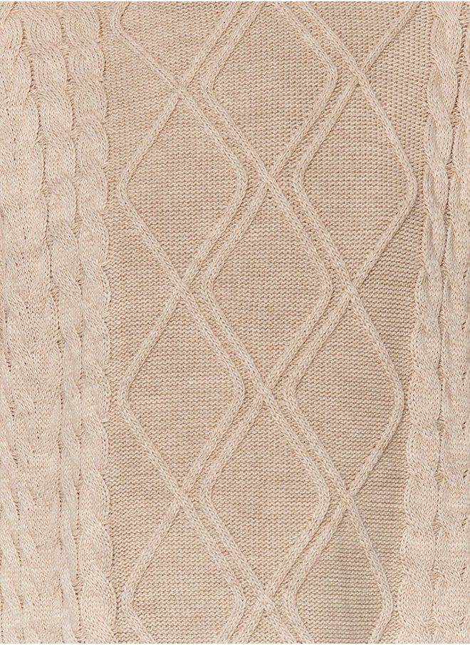 trendyol - Tie Stone Waist Braided Knitwear Sweater TCTAW22UV0018 - Image 1