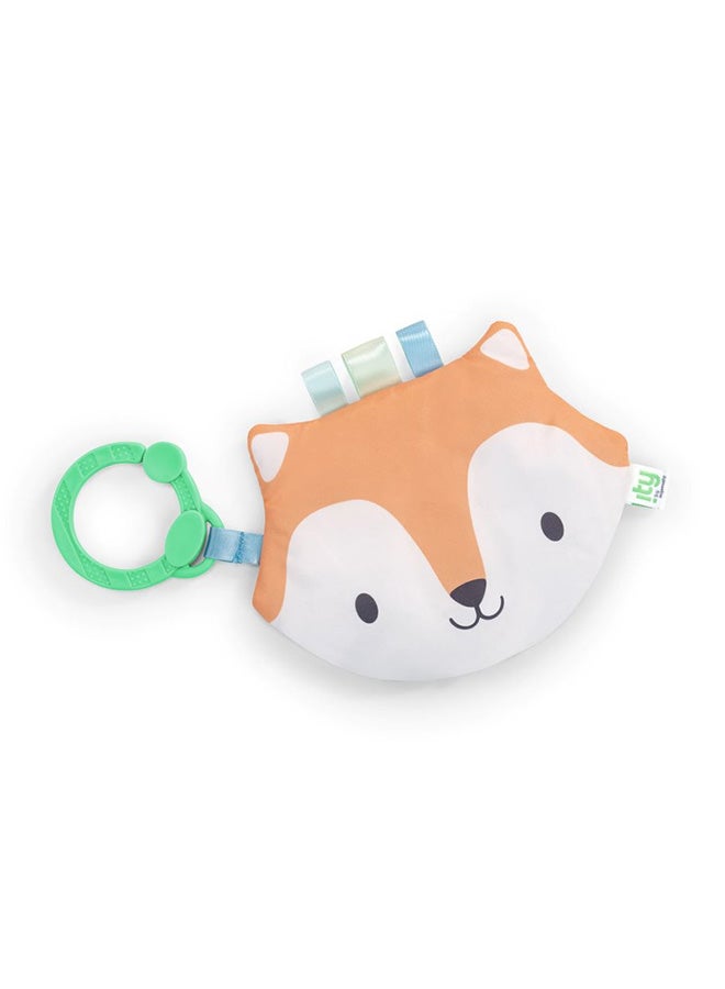 Ingenuity - ity by Ingenuity Crinklet, Fox Crinkle Toy, Satin Ribbon Tags, C-Link Attachment, Newborn and Up, Unisex - Deni - Image 1