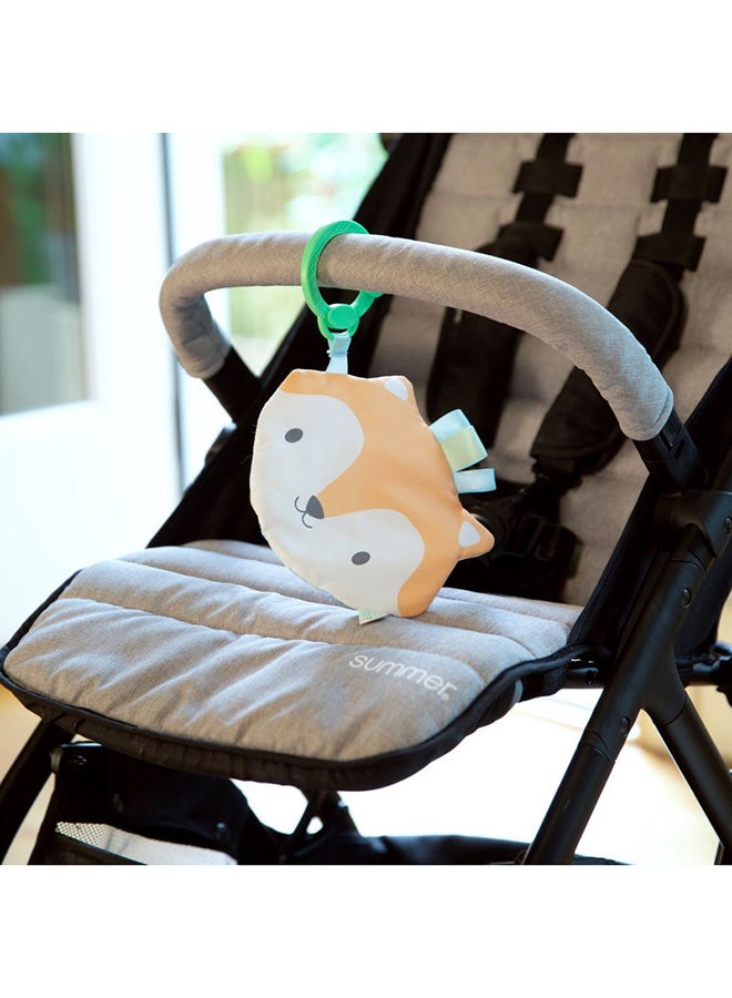 Ingenuity - ity by Ingenuity Crinklet, Fox Crinkle Toy, Satin Ribbon Tags, C-Link Attachment, Newborn and Up, Unisex - Deni - Image 5