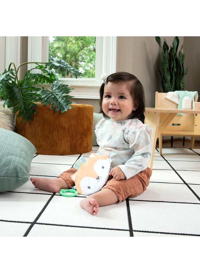 Ingenuity - ity by Ingenuity Crinklet, Fox Crinkle Toy, Satin Ribbon Tags, C-Link Attachment, Newborn and Up, Unisex - Deni - Image 4