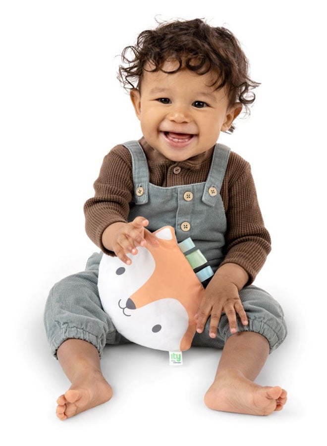 Ingenuity - ity by Ingenuity Crinklet, Fox Crinkle Toy, Satin Ribbon Tags, C-Link Attachment, Newborn and Up, Unisex - Deni - Image 2